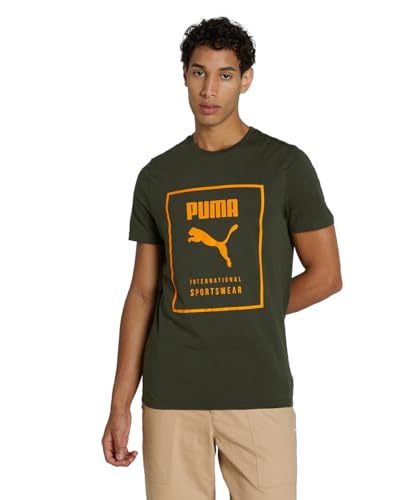 Image of Puma Men's Cotton Essential Box Graphic Print Slim Fit Tees