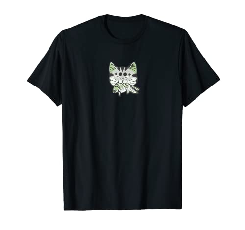 Photo de Kishi Fishy Cat Kawaii Anime Manga Chaton Pêche Chibi T-Shirt