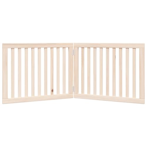 Vidaxl Cancello Per Cani Pieghevole 2 Pannelli 160 Cm Legno Di Pioppo, Cancello Per Animali Domestici, Cancello Di Sicurezza Per Cani, Cancello Per Cuccioli Per Scale - 6