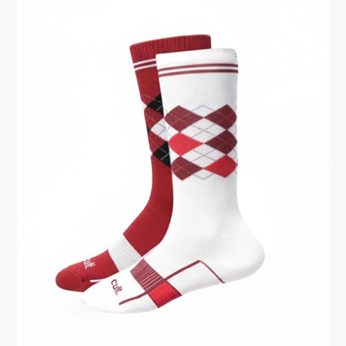Image of CULT Men's Sports Knee-Length Cotton Terry Socks - Ultra Soft, Sweat-Absorbent & Breathable - Anti-Microbial with Arch Support, Midfoot Compression & Ribbed Grip - Pack of 2