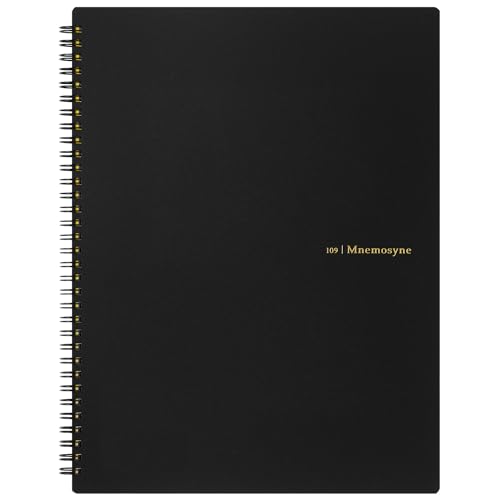 Cahier à anneaux ligné Maruman N109JP Nemosine A4 carnet de notes noir
