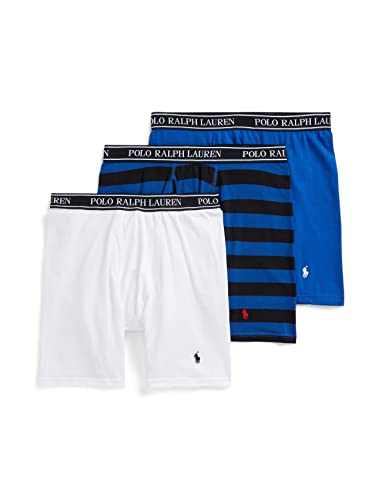 Image of POLO RALPH LAUREN Underwear Boxer Brief, 3-Pack, Stretch Classic Fit, Moisture Wicking Pouch, Regular, Trunk & Long Leg