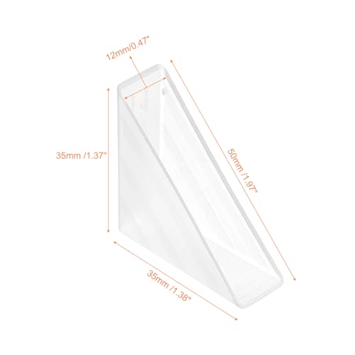 Image of uxcell 8Pcs Plastic Corner Protectors 12x50mm Right Angle Shape Glass Corner Guards Cushion for Corner Protection of Glass, Mirror, Tile, White