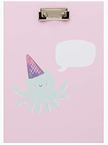 LaurDIY Pink Kawaii Collection Cute School Supplies Clipboard Padfolio and 50-Page Notepad
