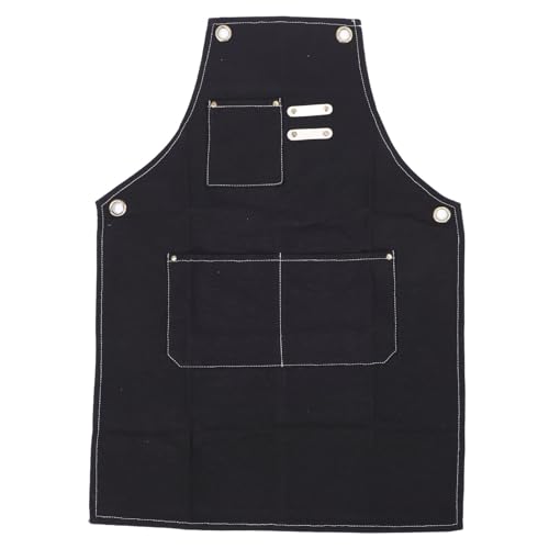 Delantal de trabajo JTLB de lona resistente con bolsillos y tirantes ajustables miniatura 1