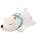 JAWSEU Peluche Orso Polare, Cuscino Peluche Kawaii Orso Polare Plushie Abbracciare Cuscino, Cuscino in Peluche Bambola di Peluche per Bambini Ragazzi Ragazze, Compleanno Natale