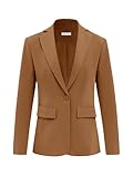 Cicy Bell Womens Blazers Open Front Long Sleeve Suit Jackets Business Casual Outfits Brown