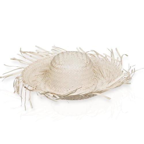 Brown Beach Straw Hat Costume Accessory (4