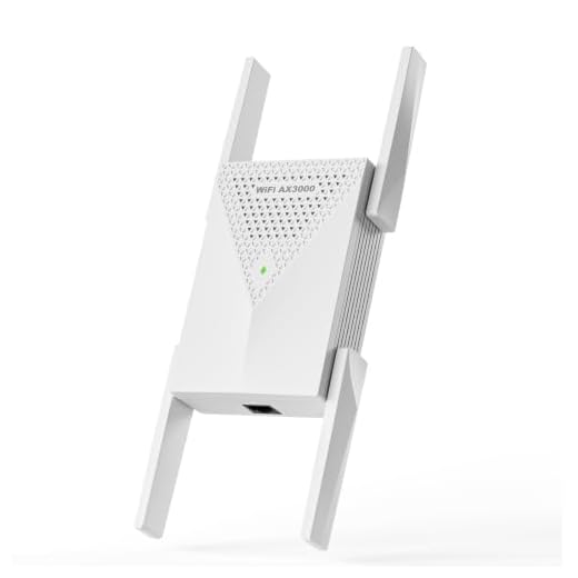 2026 20X WiFi 6 Booster AX3000 | AX3000 (5.8/2.4GHz) 21059 sq.ft Long Range and 155+ Devices WiFi Extender Signal Booster with Ethernet Port(Pure White)