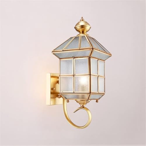 Applique murale extérieure en cuivre lampe étanche rétro E27 luminaire suspendu européen