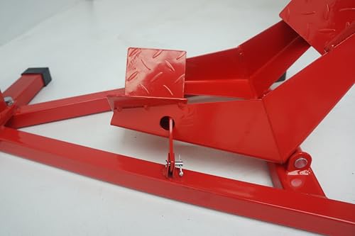 Image of Motorcycle Wheel Chock, 16 inch-21 inch Front Stand with Multiple Adjustment Holes, 1500 lbs Capacity Motorcycle Chock for Garage, Workshop, and Vehicle Transport