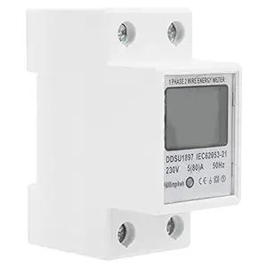 Ketsicart Energy Meter, Electric Meter 1 Phase Multipurpose 2 Wire High Accuracy for Power for Power Factor for Current for Frequency for Voltage