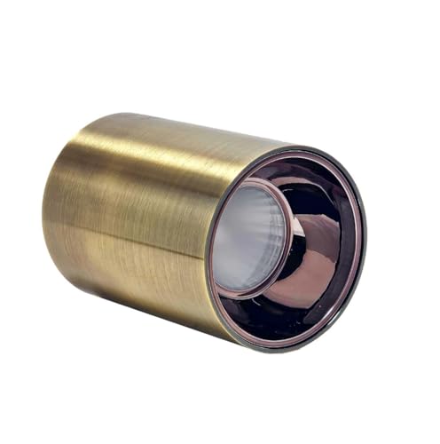 Image of Mufasa 6 Watts Gold Finish LED Round Surface Light Cylindrical Shape Indoor Ceiling Mounted Spot Light Down Light Aluminum Body (Warm White)