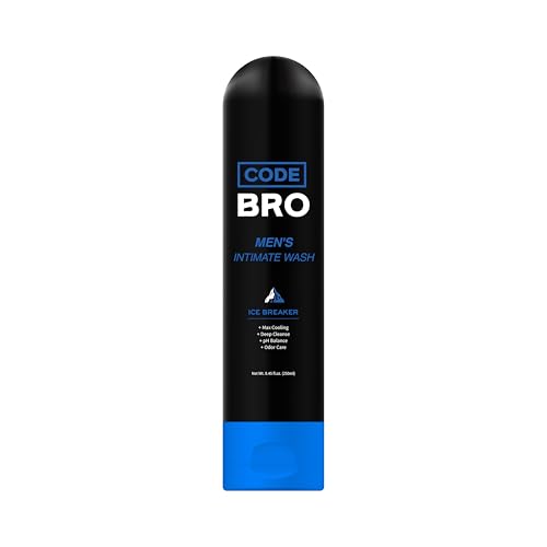 Code Bro Mens Intimate Wash Ice Breaker - Shower Stuff for Men (250ml 8.45 fl oz)