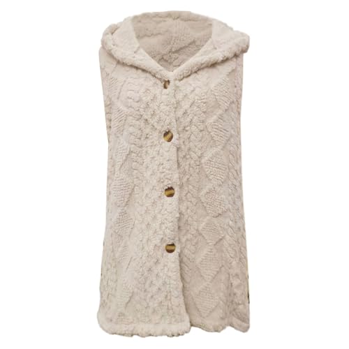 Chaleco polar reversible mujer contra el viento invernal chaqueta cómoda capucha 4