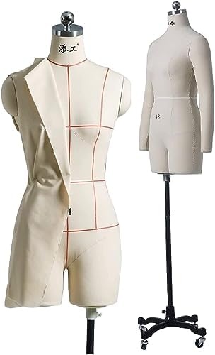Maniquí de talla grande articulado con pasadores ajustables para modistas