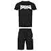 Produktbild Lonsdale Herren MOY T-Shirt & Shorts Set, Black/White, L
