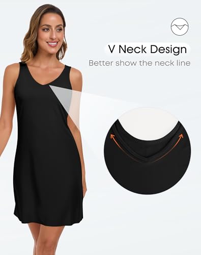 Image of MANCYFIT Full Slip for Women Slip Dress for Under Dress Seamless Hem Tank Top Underdress