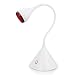 GranVela LED Desk Lamp,Streamline Shape Design, Tube Touch Sensitive LED USB Rechargeable, both Office or Home-Red