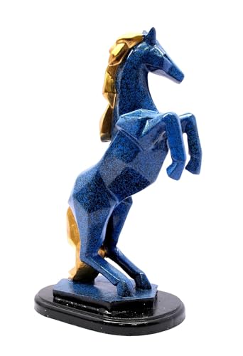 Figurine cheval en résine bleu de 30.5 cm pour votre décoration