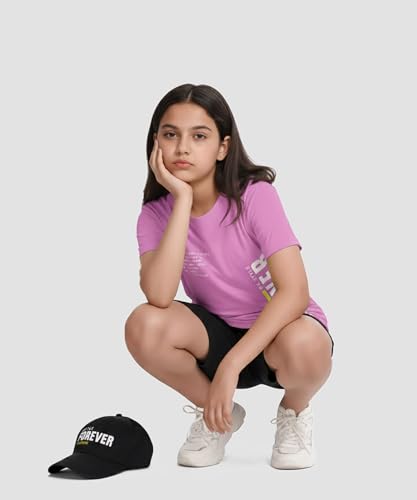 Image of KYDA KIDS Girls 100% Pure Cotton Clothing Set | T-Shirt & Shorts Co-Ord | Premium Chest Printed Top | Soft Comfortable Summer Wear | Casual Kids Outfit