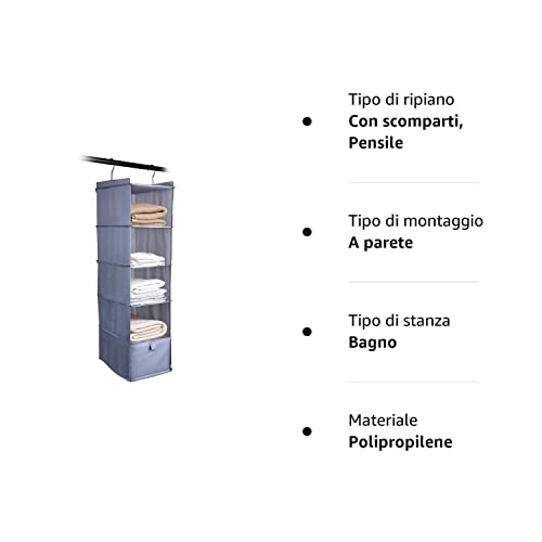 Liesun Armadietto pensile da parete, con 5