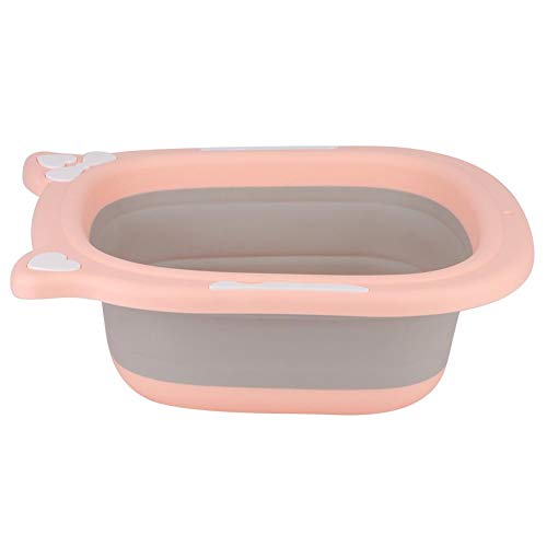 DAUERHAFT Lavabo de Lavado de Culo, Lavabo de Cara Plegable, para el hogar, la Cocina, Viajes al Aire Libre para bebés(Orange)