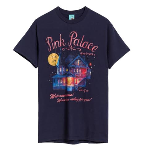 TruffleShuffle Coraline Pink Palace Apartments Navy T Shirt