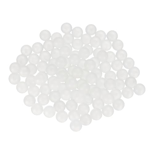 uxcell 100pcs PP Plastic Bearing Balls 1/4" Solid Plastic Balls, G2 Precision Bearing Ball Frosted Surface, White