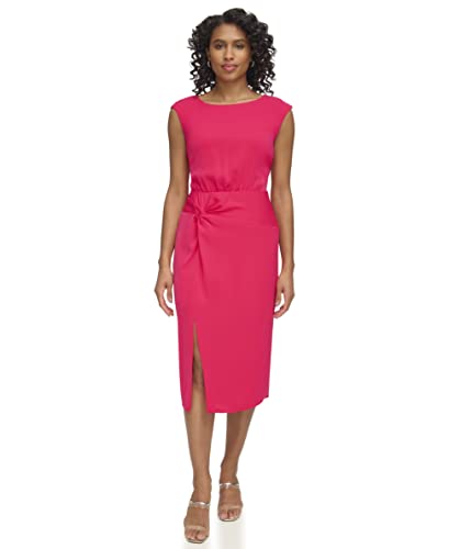 DKNY Women's Desk to Dinner Boat Neck Cap Sleeve Dress