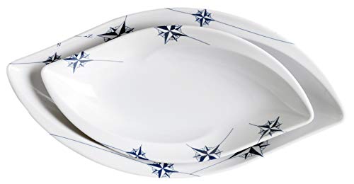 Marine Business Snack Schälchen Set oval (2 Stück) - Serie Northwind, Yacht, Boot, Camping, Garten