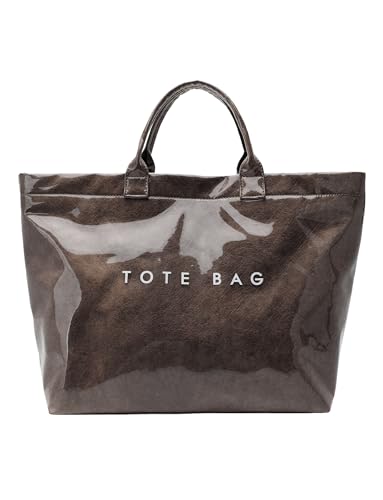 Ausing Bolso Tote Mujer Grande Impermeable con Bolsillo con Cremallera (Marrón) Ausing Bolso Tote Mujer Grande Impermeable con Bolsillo con Cremallera (Marrón)