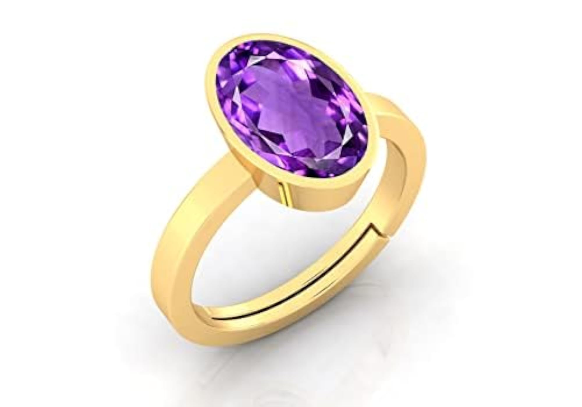7.25 Ratti Katela Original Amethyst Stone Adjustable Ring