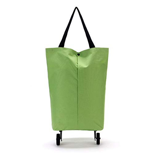 Einkaufstrolley mit großem Fassungsvermögen, aus verdicktem Leinen, leicht, faltbar, einfarbig, für Reisen – Bild 6