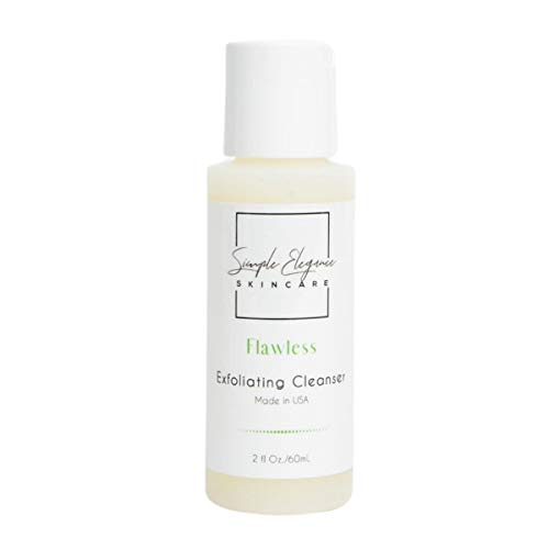 Simple Elegance Skin Care - Flawless Exfoliating Cleanser - Glycolic Face Wash with Salicylic Acid for Acne, Anti-Aging and Wrinkle Reduction - Renew and Regenerate Skin - Fresh Light Scent Travel Size 2oz Simple Elegance Skin Care - Flawless Exfoliating Cleanser - Glycolic Face Wash with Salicylic Acid for Acne, Anti-Aging and Wrinkle Reduction - Renew and Regenerate Skin - Fresh Light Scent Travel Size 2oz