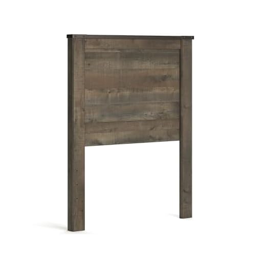 Signature Design by Ashley Trinell Rustic Panel Headboard, Twin, Warm Brown