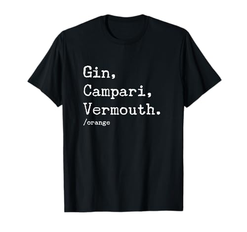 Receta de cóctel Negroni Camiseta