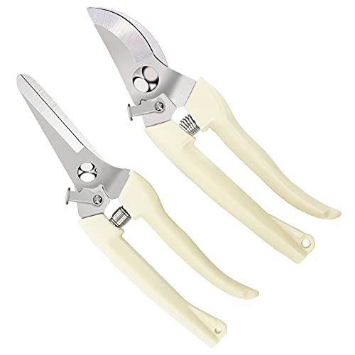 2PACK JUBAAY Garden Pruning Shears Scissors With High quality for Bypass Gardening Trimmers Tools Design two different functions Professional Garden Clippers Scissors Kit