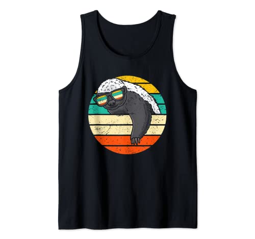 Honey Badger Ratel With Sunglasses Tank Top
