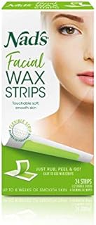 Nad's Facial Wax Strips, Fragrance free, 24 Count (Pack of 2)
