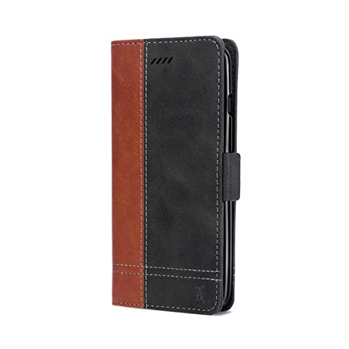 MAMA MOUTH Samsung Galaxy M23 / A23 Phone Case, Magnetic Wallet Leather Cover with Card Slots, Flip Silicone TPU Bumper Galaxy A23 Case with Kickstand, Protective Shockproof Case for Samsung M23 Black