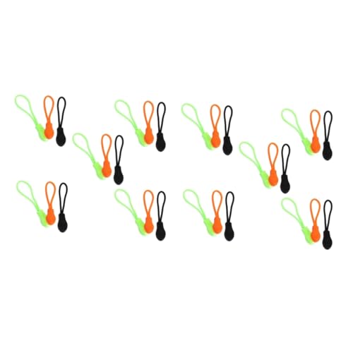 CORHAD 2sets Sturdy Plastic Zipper Puller Digging Rope Cord for Suitcase Travel Backpacks 15pcs*2