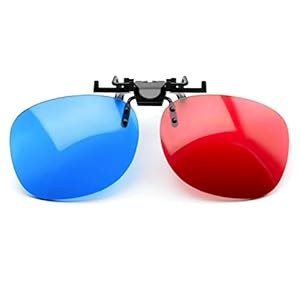 PRECORN 3D Brille Rot Blau Clip-On