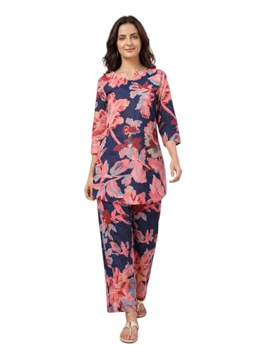 Image of Leriya Fashion Kurta Sets for Woman | Co ord Set for Women Stylish | Kurti Set for Woman | Short Kurti for Women | Kurtis | Ethnic Jaipuri Straight Kurta Set with Palazzo Pants | Salwar Suit for Party Outfits