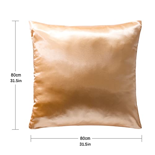 OSVINO 2 Pezzi Federe Cuscini da Letto Raso 80x80