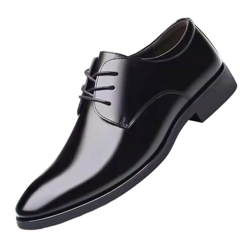 Spring and Autumn Youth British Style Casual Business Leather Shoes with Inner Height Increasing Shoes Oxfords(8.5)3