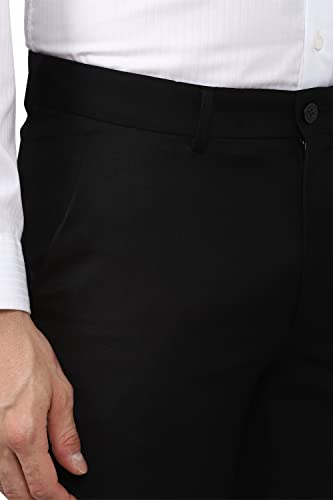 Image of Van Heusen Men's Fashion Formal Mid Rise Slim Fit Premium Formal Trousers | Superior Comfort | Auto-Flex Waist Band | Soft Touch
