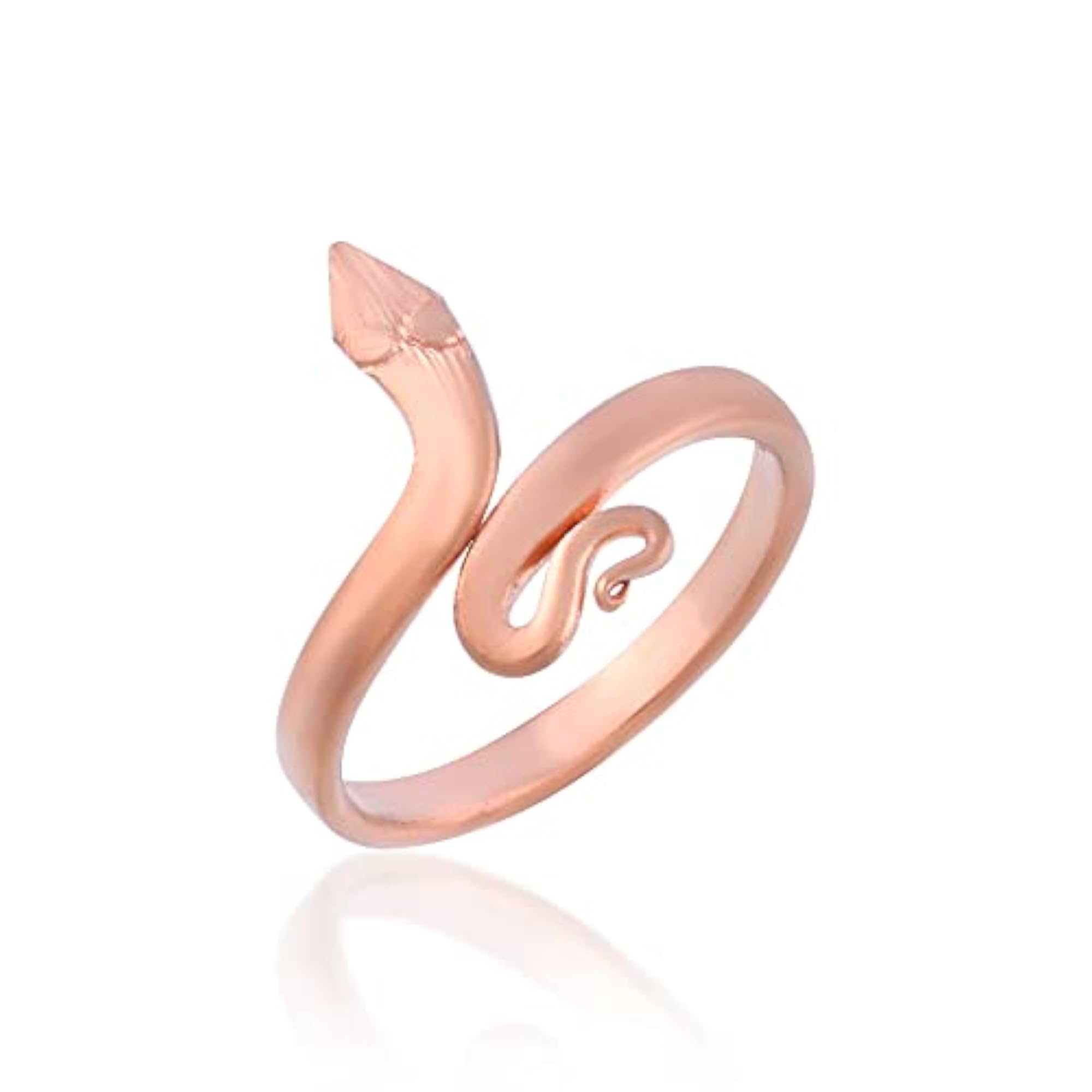 Copper Finish Nagdevta Snake Adjustable Ring, Unique Design