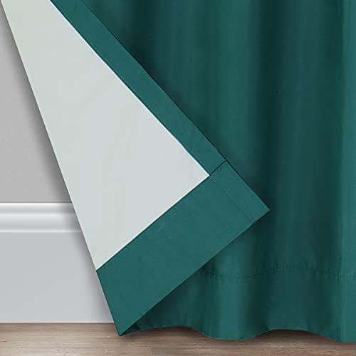 Image of ECLIPSE Microfiber Total Privacy Blackout Thermal Grommet Window Curtain for Bedroom (1 Panel), 42 inch x 63 inch, Peacock