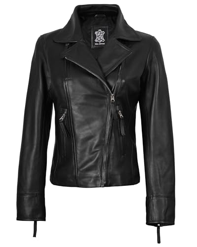 fjackets Womens Asymmetrical Leather Jackets for Women - Real Lambskin Womens Leather Moto Style Jacket2